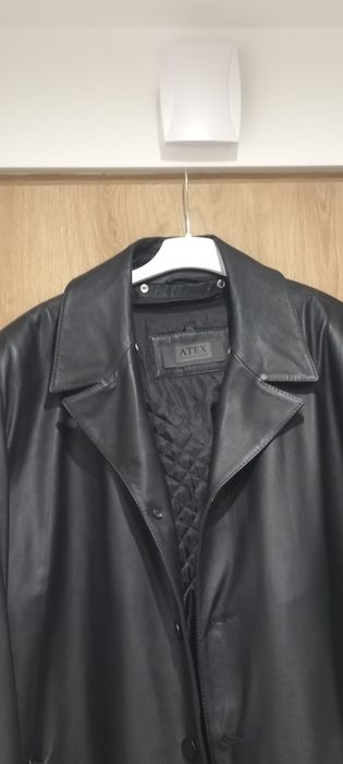 Płaszcz skórzany męski,ocieplany,rozm.XXL