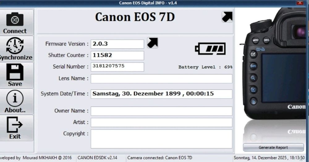 Продам Canon EOS 7D, body, повний комплект, пробіг 11600