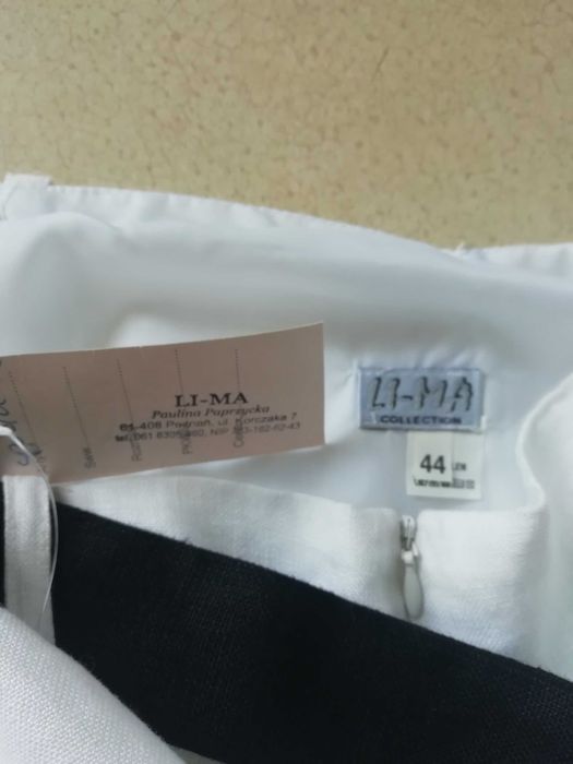 nowa spódnica damska na podszewce 100% len