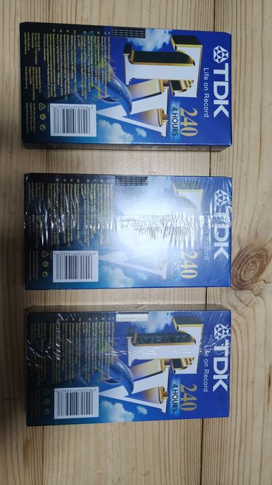3x Nowe kasety VHS TDK (Folia)