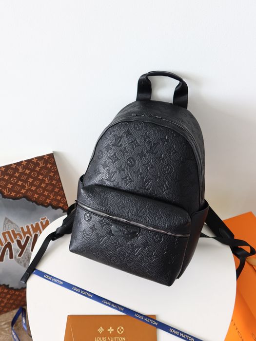 Рюкзак чоловічий чорний шкіряний Louis Vuitton Discovery backpack натуральна шкіра мужская сумка черная натуральная кожа луи витон