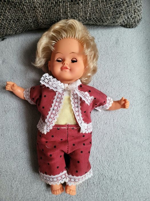 Śliczna  lalka blondynka 3m sygnatura  29cm