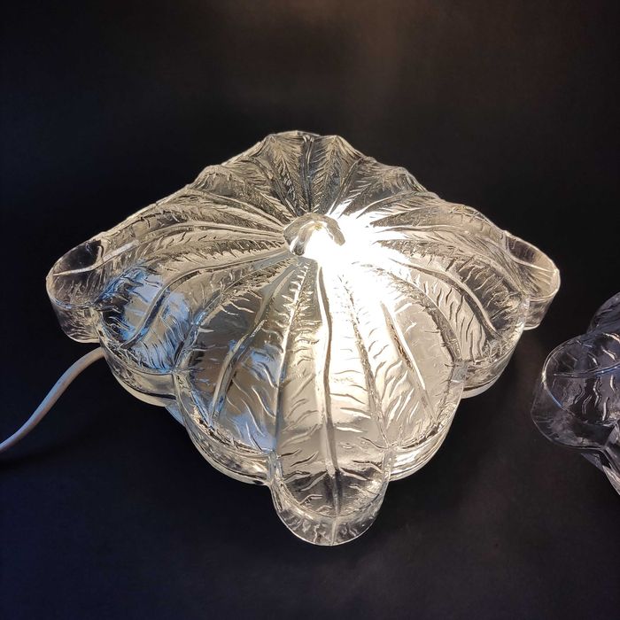 Zestaw dwóch plafonów - wzór kwiat - lata 70 , stan bdb