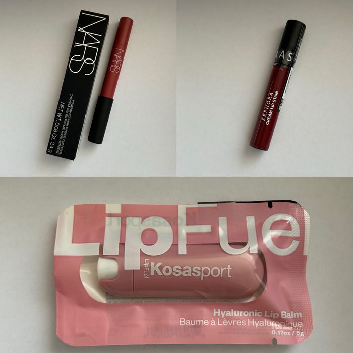 Помада Sephora/ Kosas/ Fenty beauty/ Nars