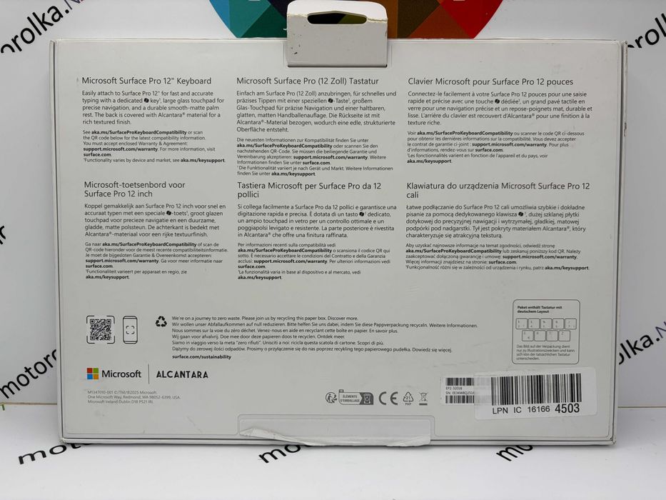 Клавиатура Keyboard Microsoft Surface Pro 12 (12" 2025) Model: 2100