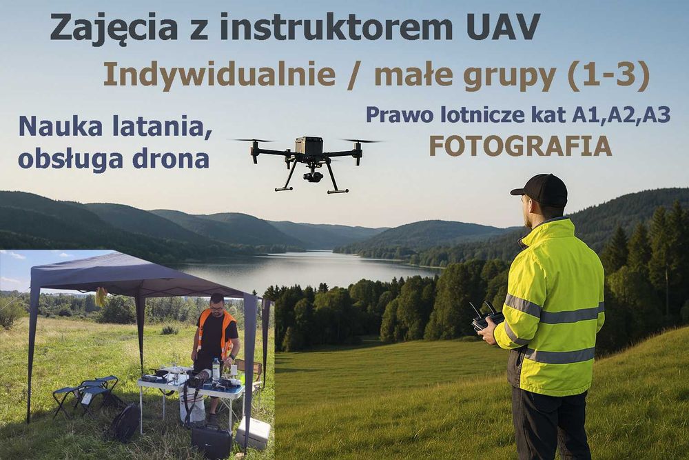 Szkolenia dronowe i fotograficzne w terenie, loty w kat Open A1-A3 FPV