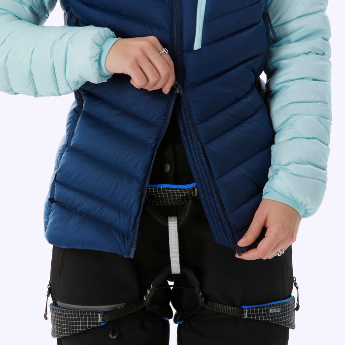 Casaco de Penas Alpinismo Mulher Azul Marinho - AZUL gelo