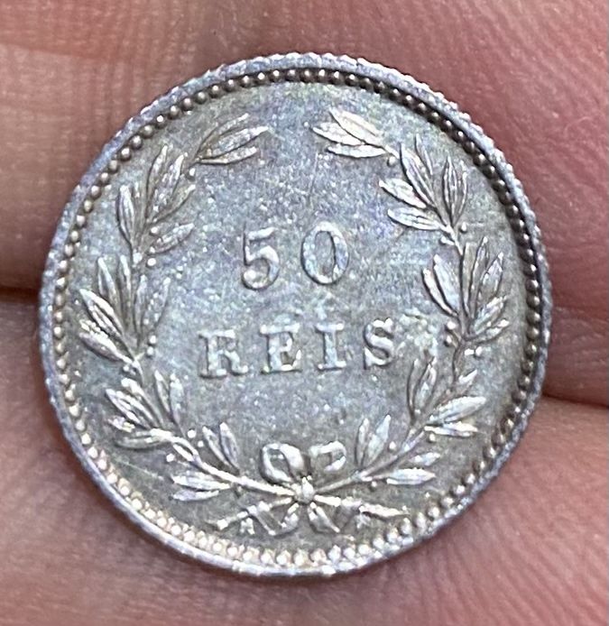 Moeda  554 - 50 Reis D. LUIS 1887