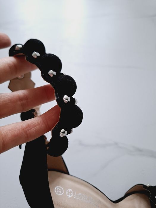 Cudne szpilki 37 sandały nowe  czarne zamsz wygodne nowe