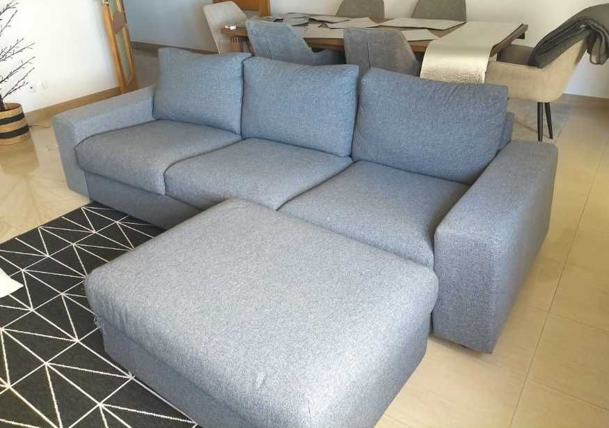 Sofá 3 lugares, c/braços largos cinzento VIMLE