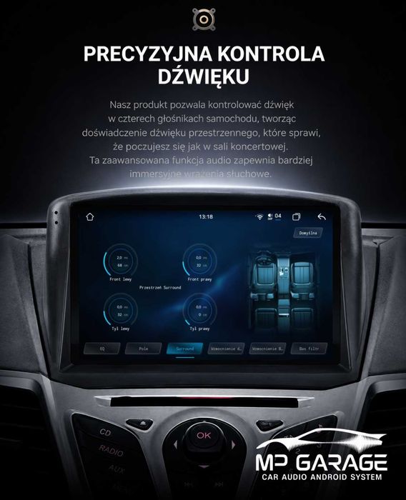 Ford Fiesta MK7 2008 - 2017 Radio Android_14 4G DSP CarPlay Qled Montaż Gwarancja