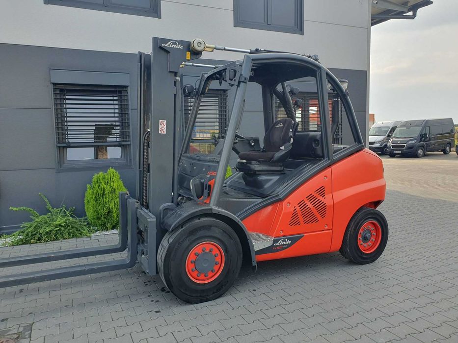 Wózek widłowy Linde H50D-02 wolny skok 2018r Diesel H40 H45 przesuw