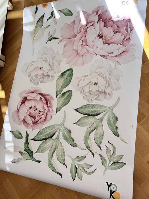 Yoko desing-Piwonie duże na ściane naklejki
