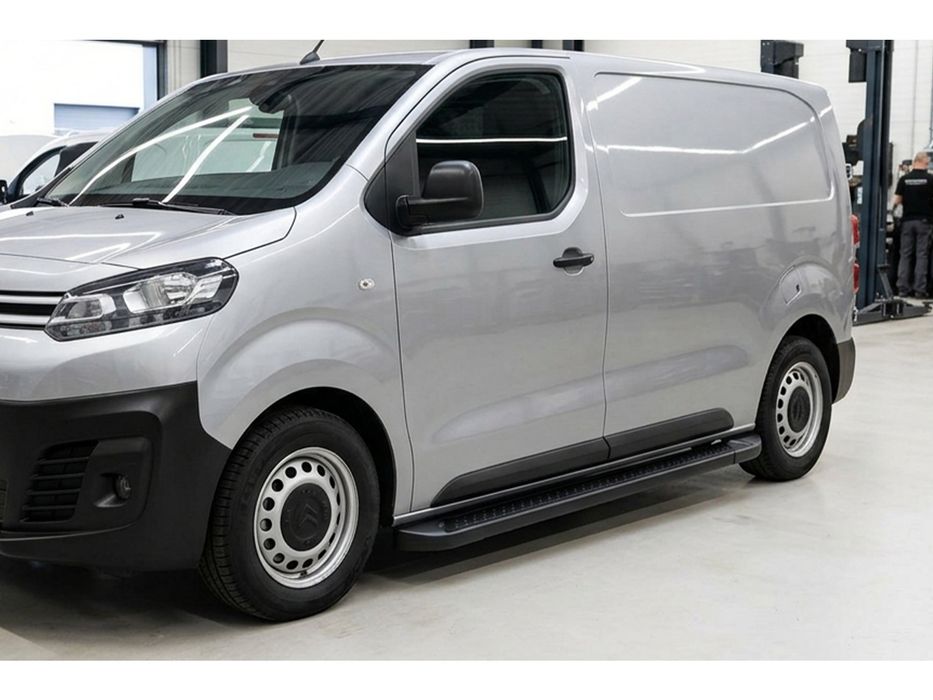 Peugeot Expert 2017- рр. Бокові пороги Allmond Black (2 шт., алюміній) XL - Довга база