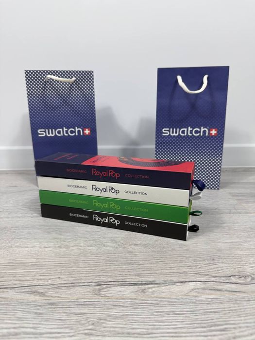 Годинник Royal Pop AP x Swatch | Стильний кварцовий годинник | Повний комплект | Новий | Годинник Рояль Поп