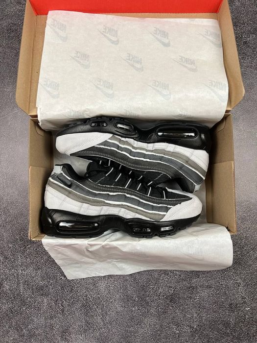 Найкраща Якість! Кросівки Nike air max 95 x CDG Grey Чорно-Білого кольору | Найкраща якість | Повністю нові | 40-45 | Дуже стильні та Зручні |