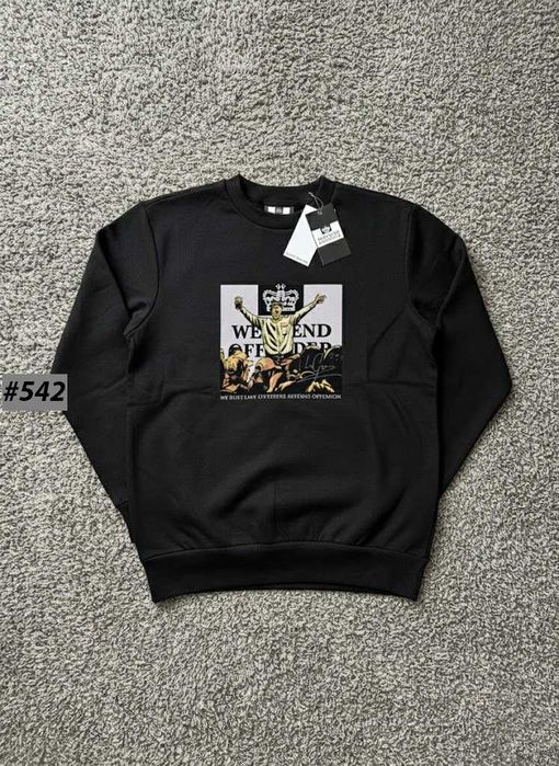 Черный Свитшот WEEKEND OFFENDER — Мужская Кофта Викенд Оффендр 1312