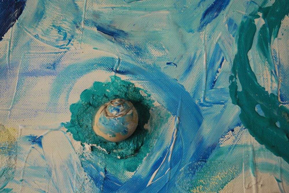 Pintura Original Tela Pintora Carla Monteiro (Decoração Fundo do Mar)