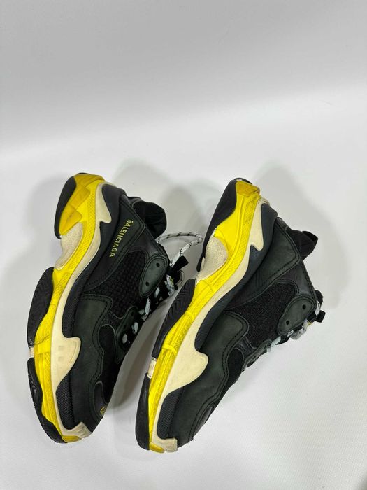 Oryginalne Buty Balenciaga Triple S Czarno-żółte