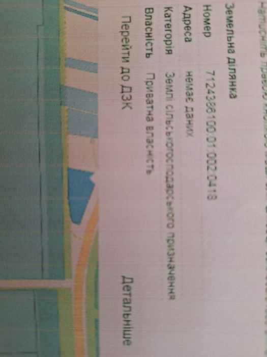 Земельна ділянка с/г призначення вздовж дороги