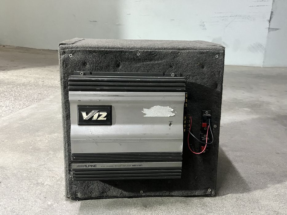 Caixa de Som Ativa Alpine V12 + Subwoofer Blue Monster + Tweeter JBL