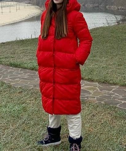 Красный Зимний пуховик