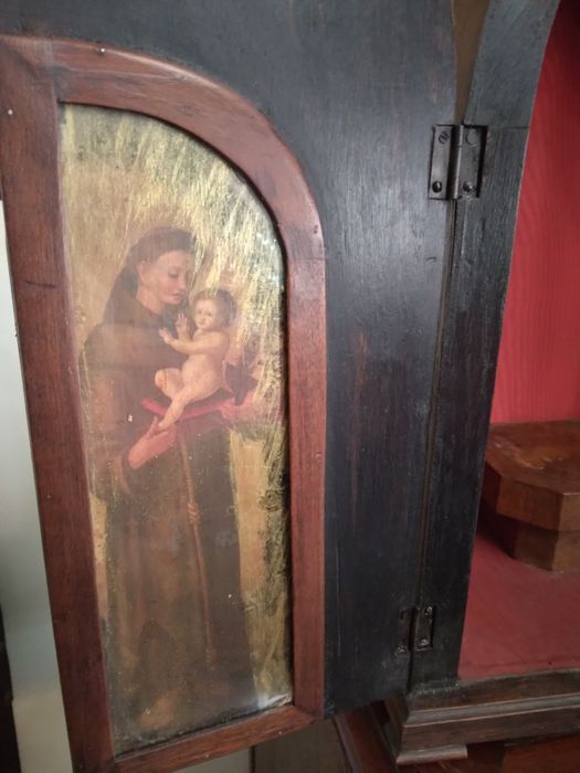 Oratório  arte deco  em madeira de carvalho