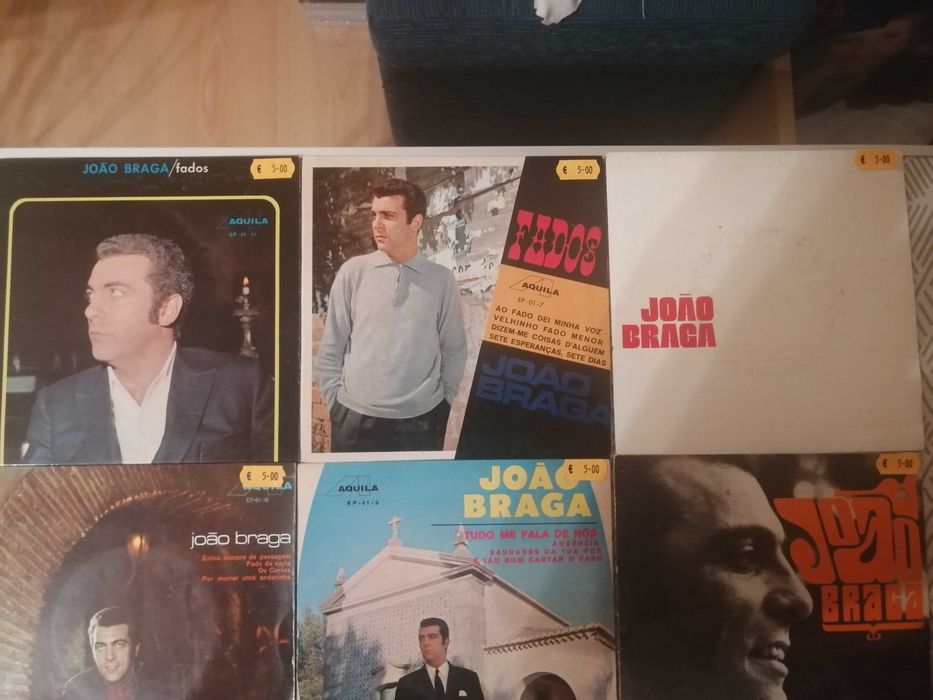Discos Vinil Maxi João Braga e Alfredo Marceneiro.