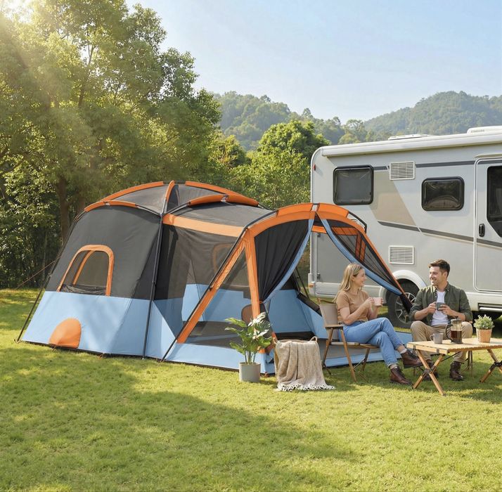 Tenda de Campismo Familiar Outsunny – 2 Quartos