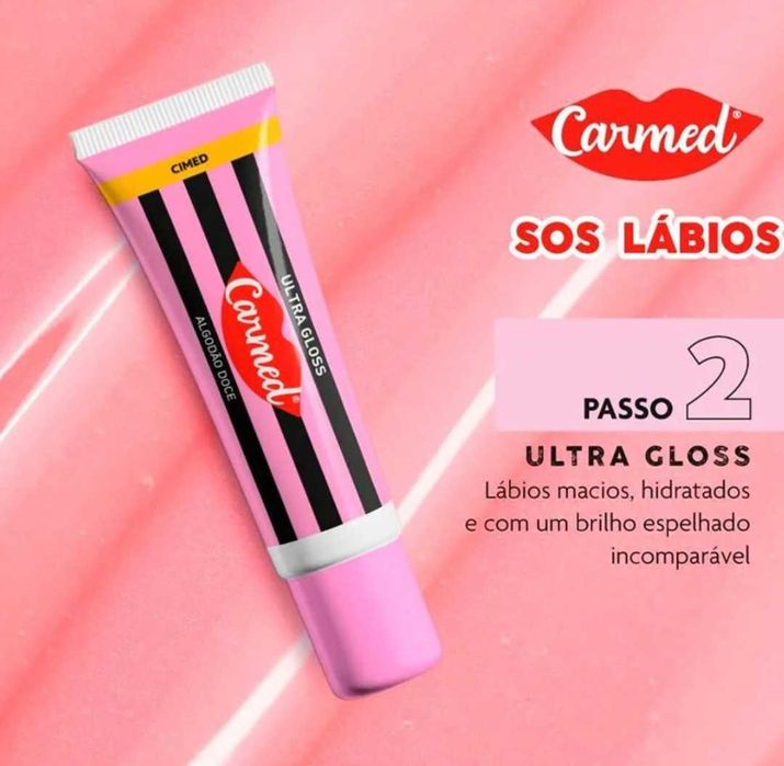 Batom Carmed algodao doce  sos labios exfoliante