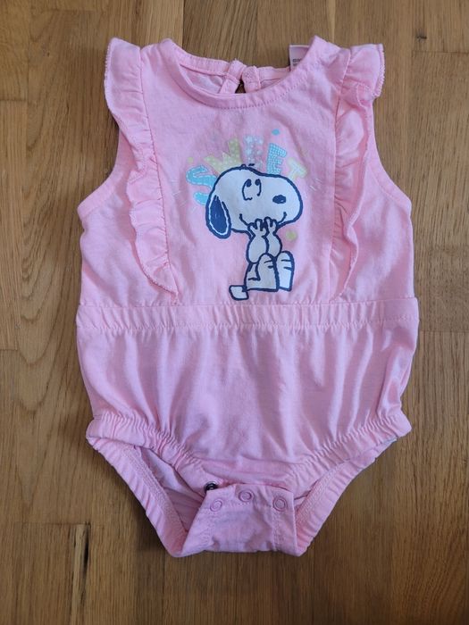 Raz ubrane letnie body dla dziewczynki 68-74 Snoopy