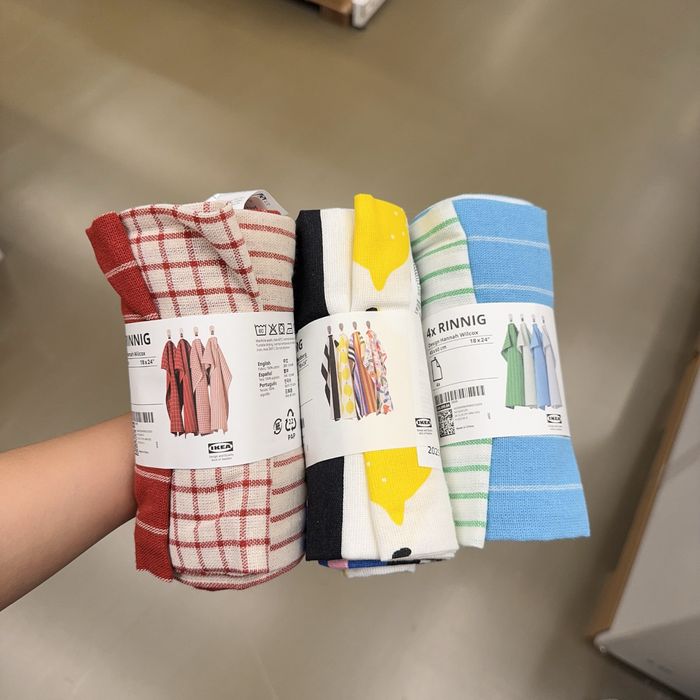 Новинка ! Наборы кухонных х/б полотенец в весенних ярких цветах RINNIG IKEA . ИКЕА . В наличии .