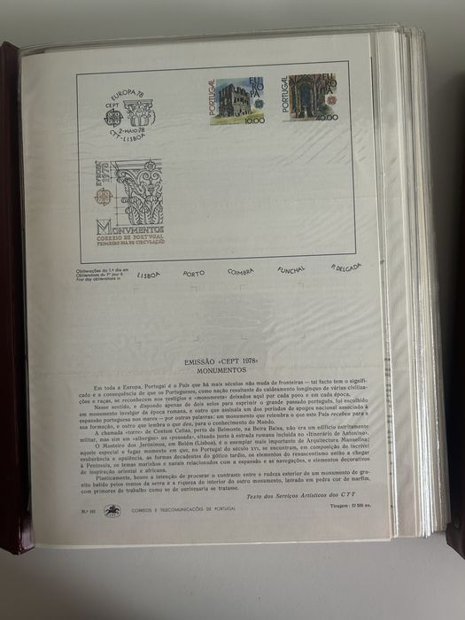 Coleçao de envelopes com selos