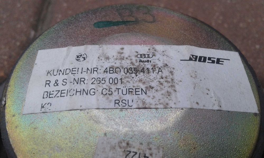 Głośnik drzwi BOSE drzwiowy lewy prawy przód tył AUDI A6 C5 / S6 C5