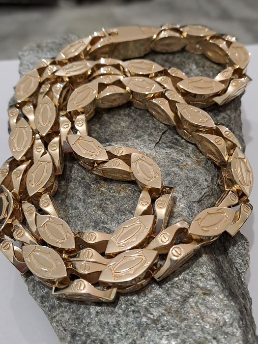 Jedyny Złoty Łańcuszek splot Cartier 261 g 585 Nowy