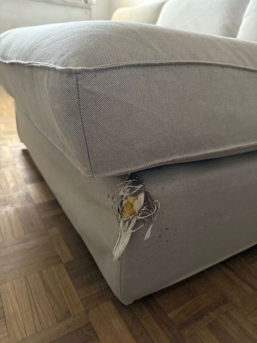 KIVIK sofá IKEA 3 lugares com chaise longue cinza claro