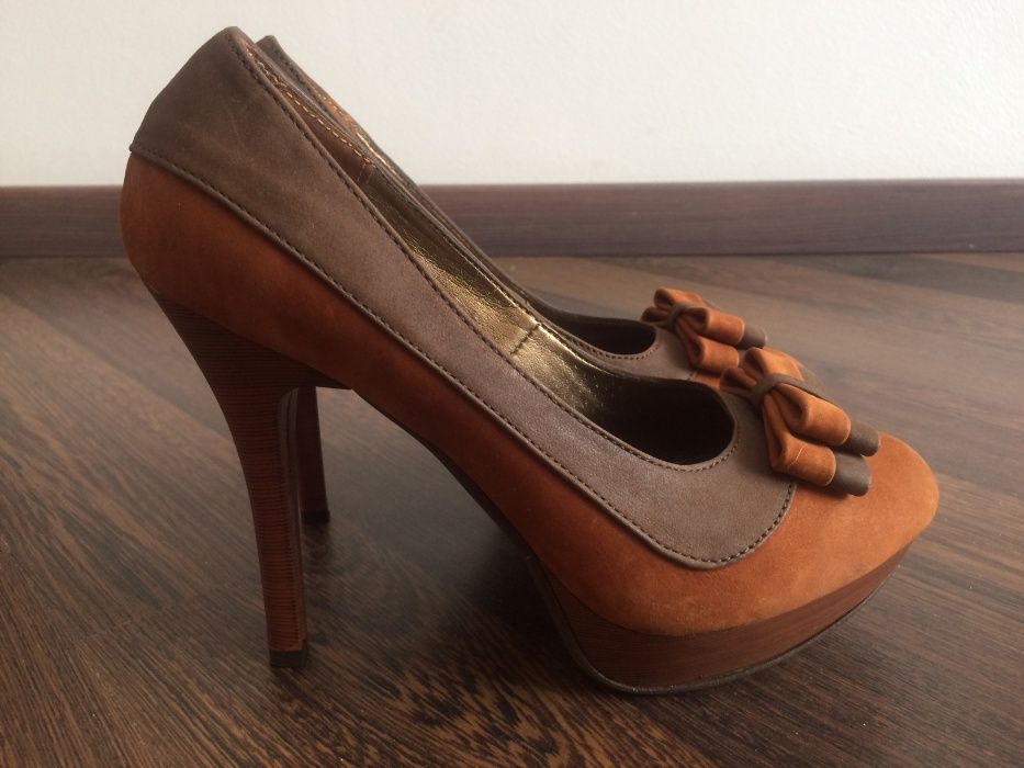 Półbuty, szpilki damskie skórzane, zamszowe NOWE r. 36
