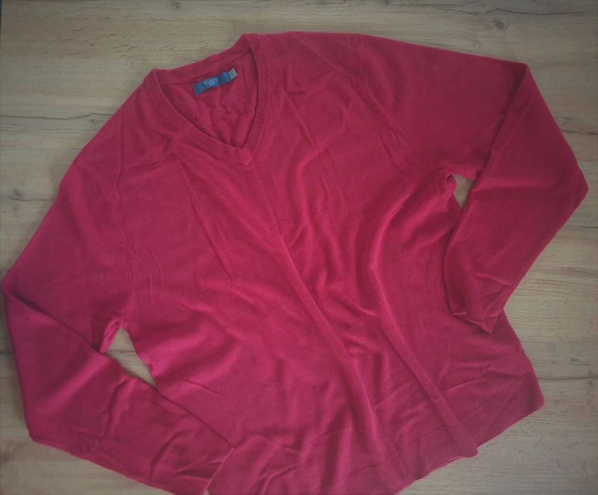 Męski sweter z dekoltem V, Atlantic Bay, rozmiar L