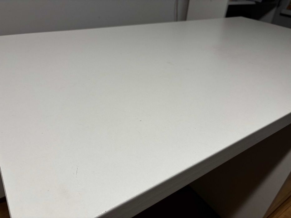 Biurko Kaspian 120 cm z drzwiami i szufladą białe BRW