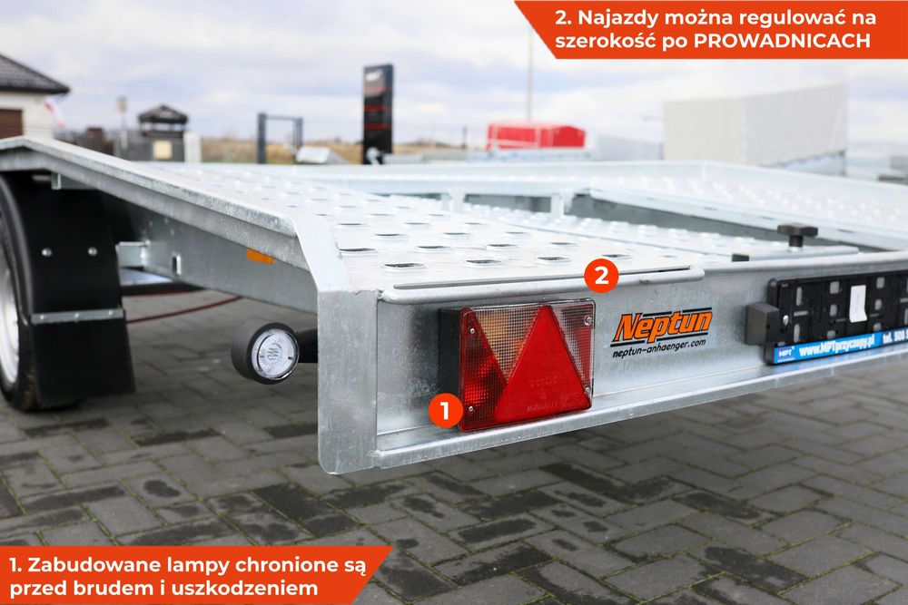 LAWETA samochodowa garbatka nowa NEPTUN N27-420 2 atb GN211 DMC 2700kg