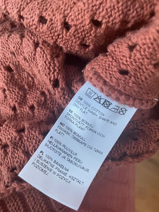 Kappahl nowy ażurowy sweter krótkie rękawy hippie boho