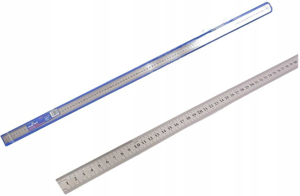 Przymiar liniowy stalowy - linijka - liniał - metrówka 1000mm 100cm 1m