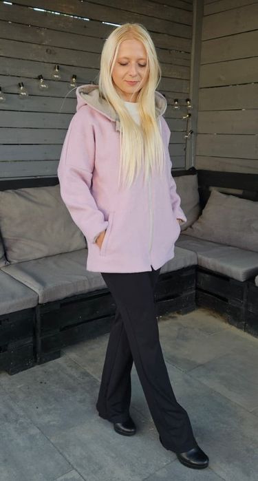 ty.bles Kurtka XS (34) wełna  parzona 100% wool dwuwarstwowa merino