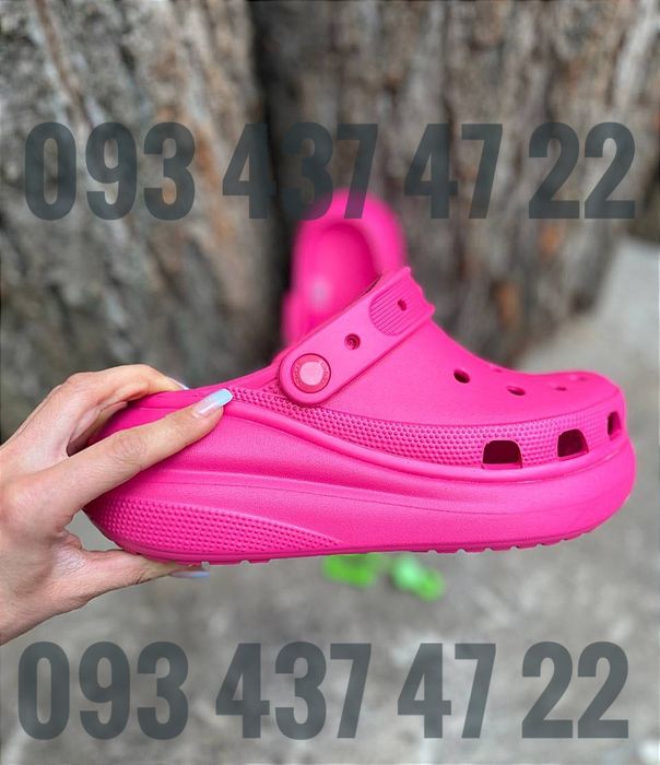 Жіночі крокси на Платформі  Crocs Classic Crush Bone Crocs Clog