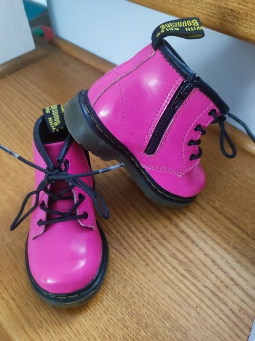 Buciki za kostkę/glany dr Martens ròżowe