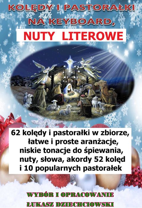 Nuty literowe kolędy (61) i znane piosenki (31) zestaw 2 książek, nowe