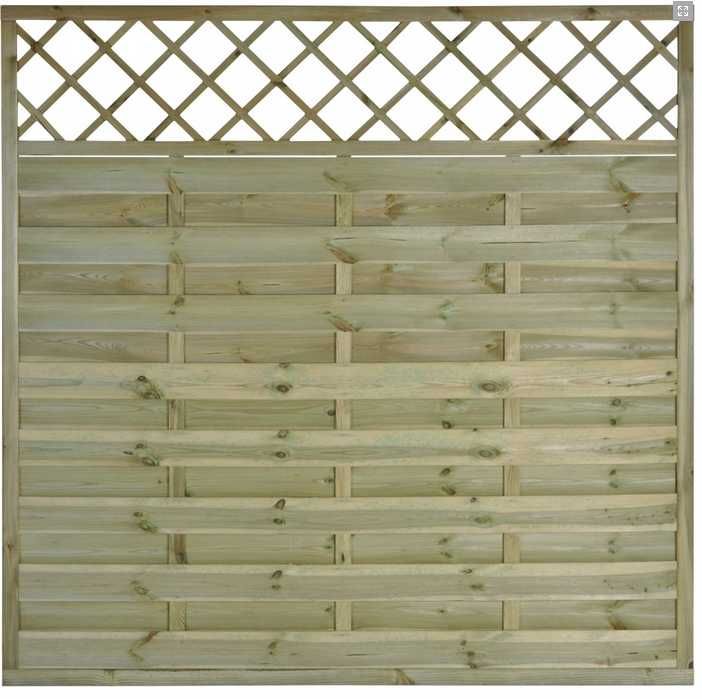 Płot osłonowy prosty z kratą 180x180