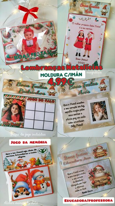 Moldura Magnética, jogo do galo, Jogo da memória Natal