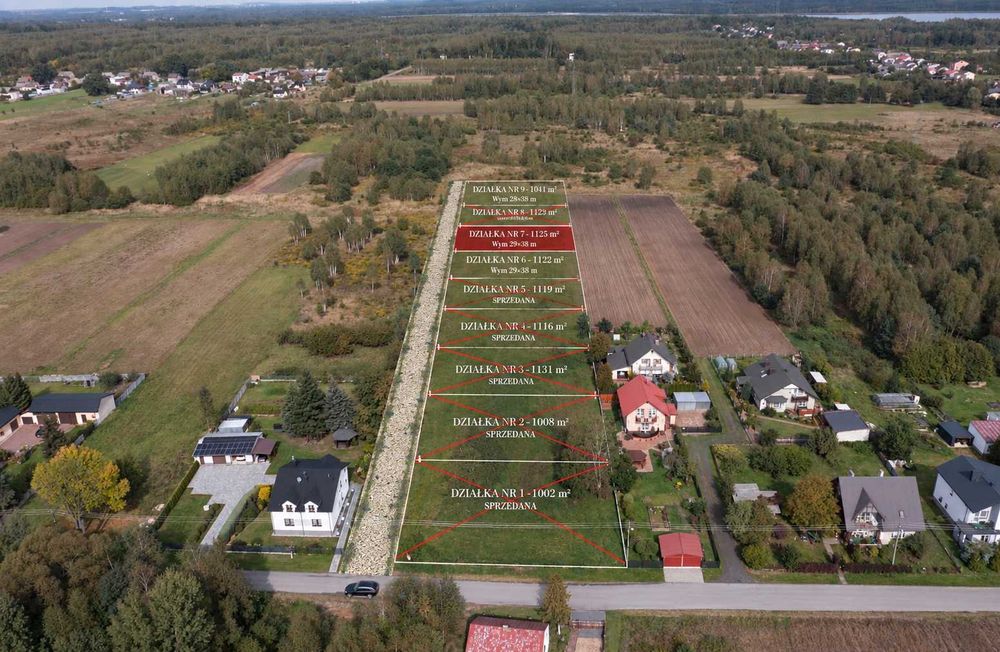Działka budowlana 1125 m²  okolice Poraja Woda + prąd. Kuźnica Stara