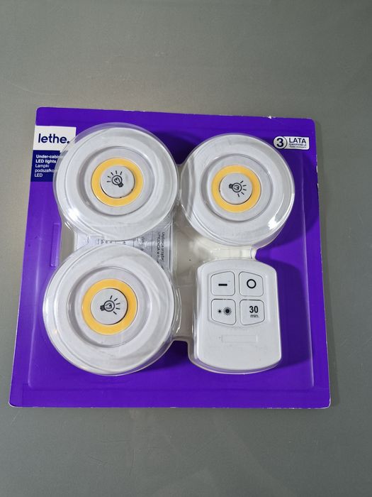 Lethe Lampki LED Podszafkowe na Baterie Samoprzyepne 3 szt. + Pilot